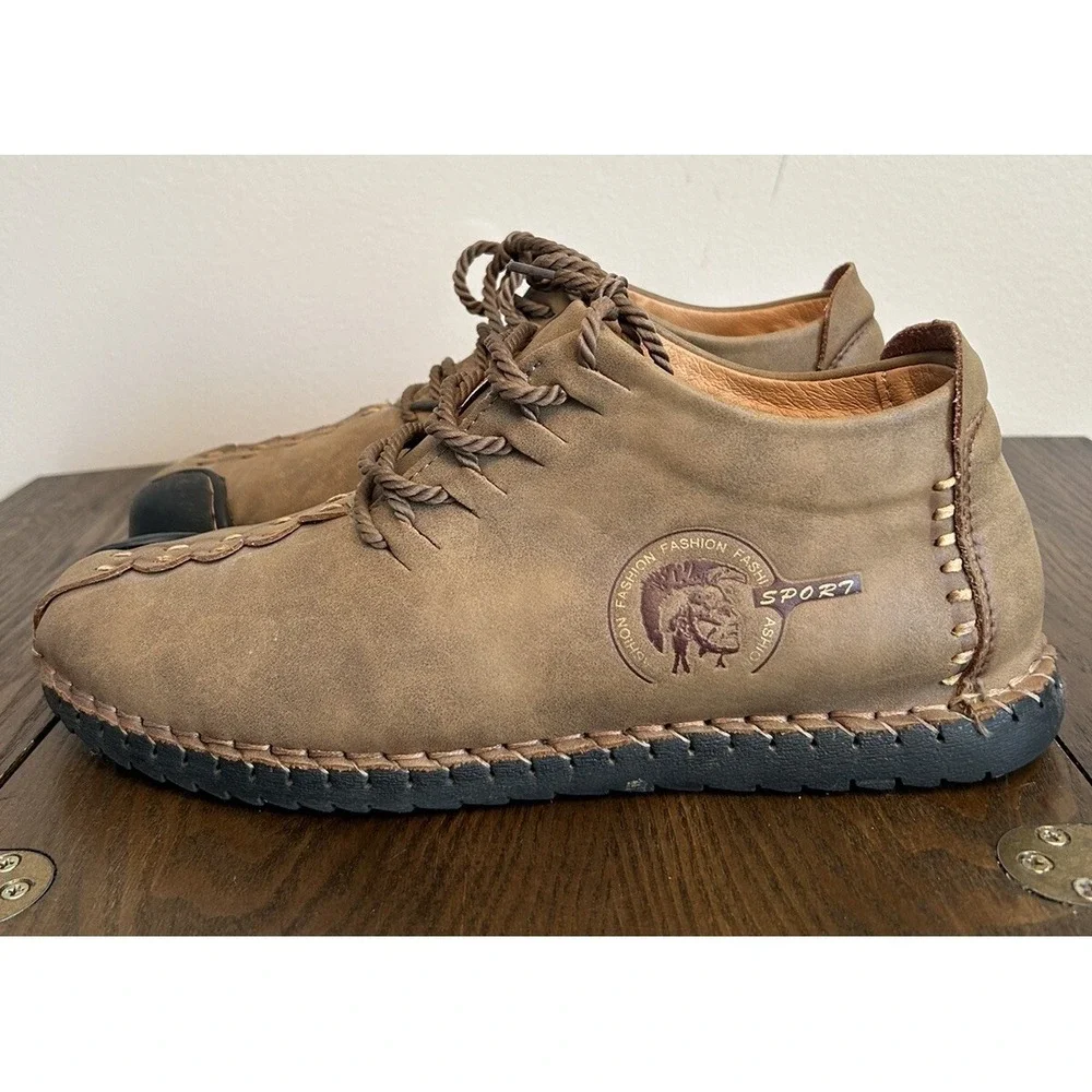 Sport Show Fashion Oxford Leather Shoes Moccasin-gommino Warm Winter Size 13